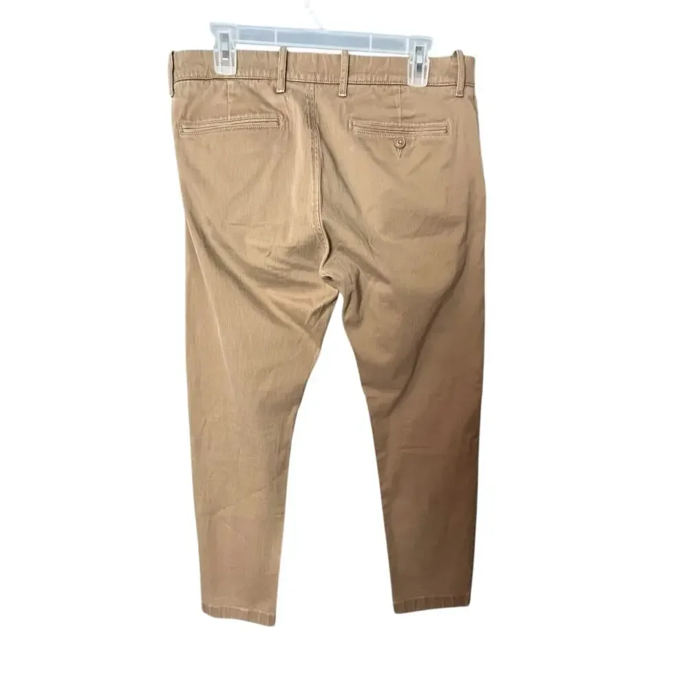 J. Crew Men’s Stretch 484 Slim Chino Khaki Pants 32 x 32* (Measures 32 x 30.5)